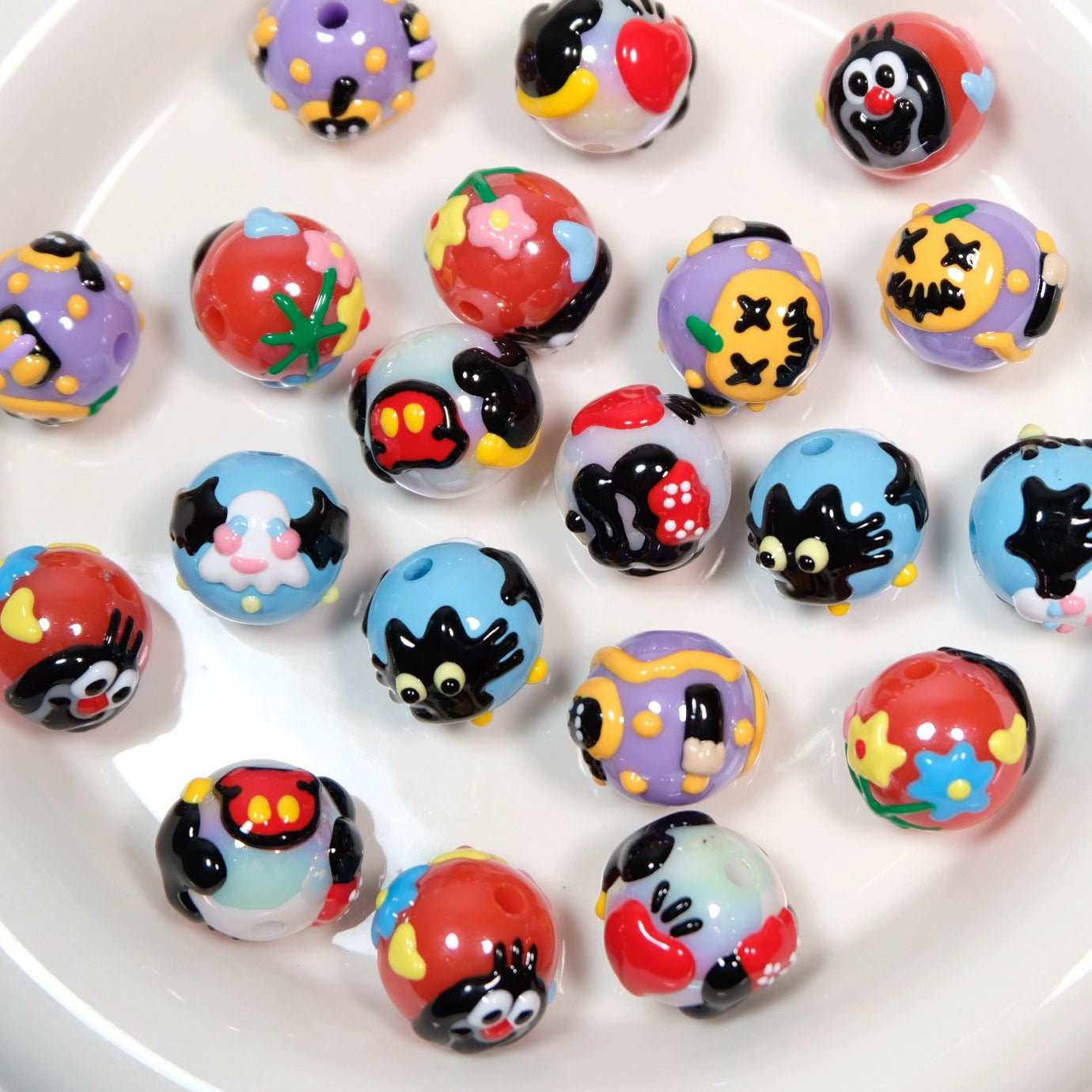 Cartoon Hand-Painted Bead