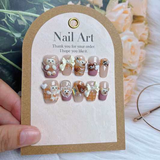 Bear Nail Art