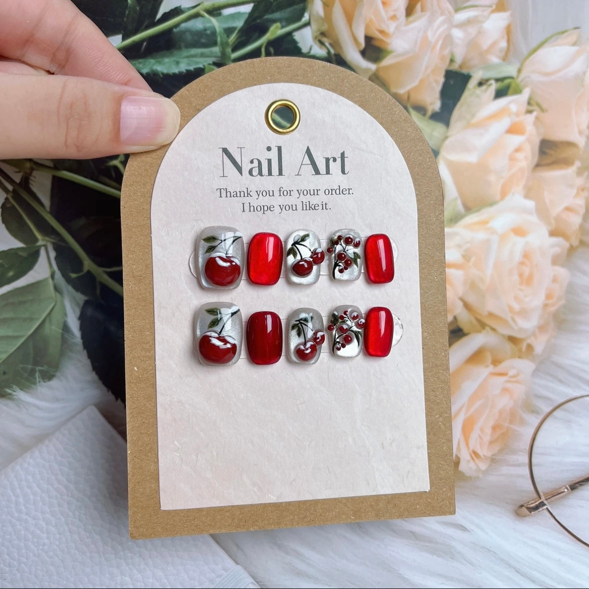 Handmade Cherry Nail