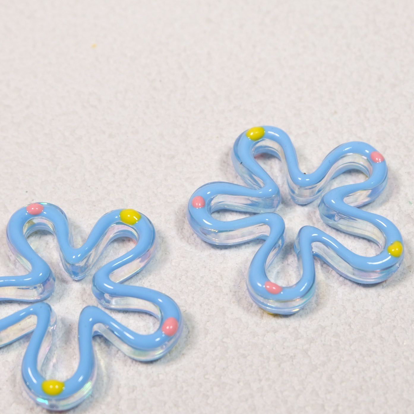 Hand-Painted Flower Bead