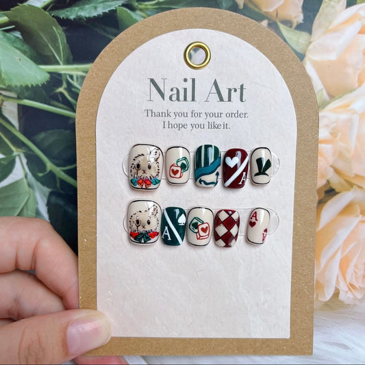 Crazy Rabbit Hand-Painted Nails