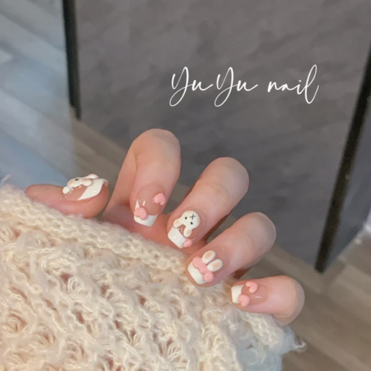 Handmade Rabbit Nail Art