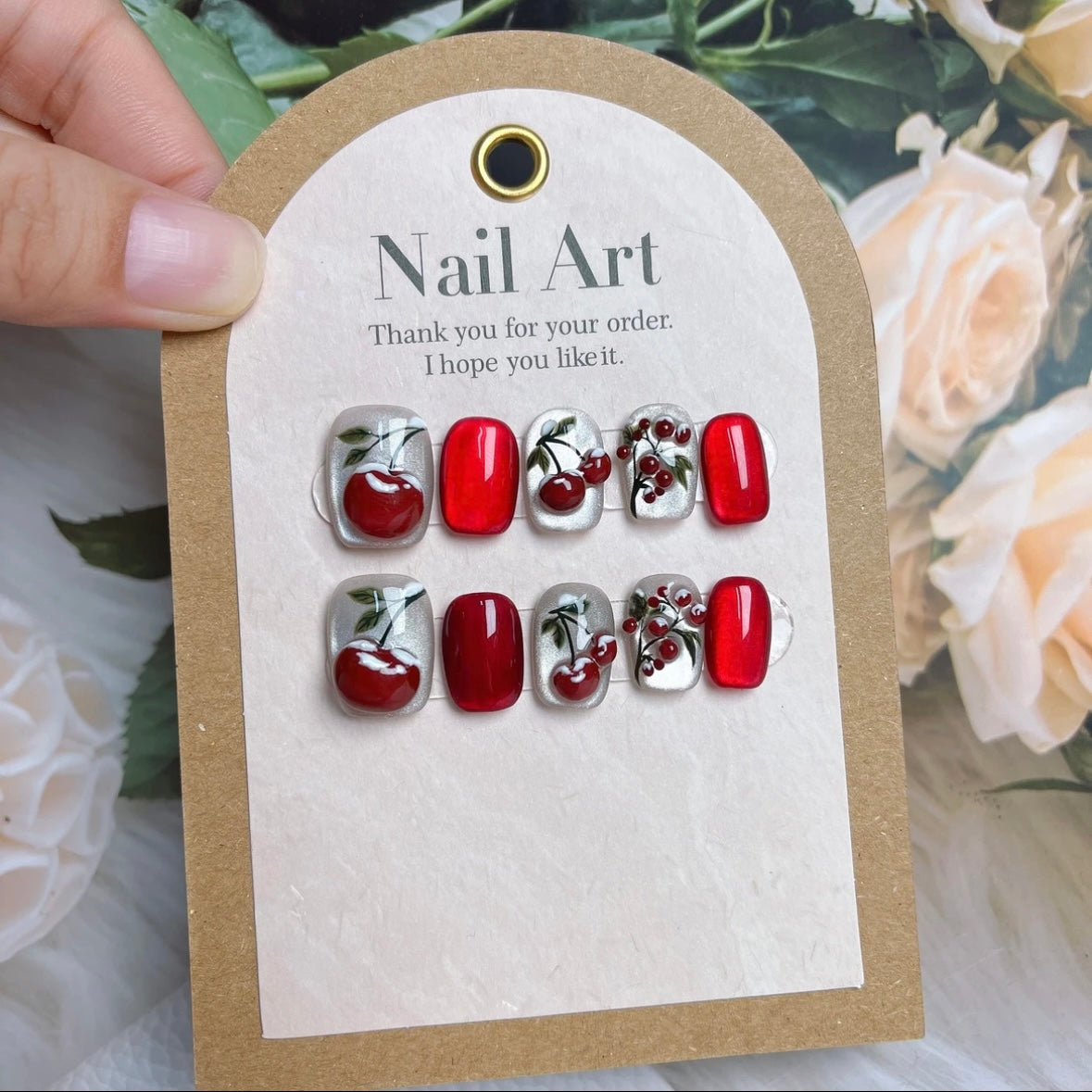 Handmade Cherry Nail