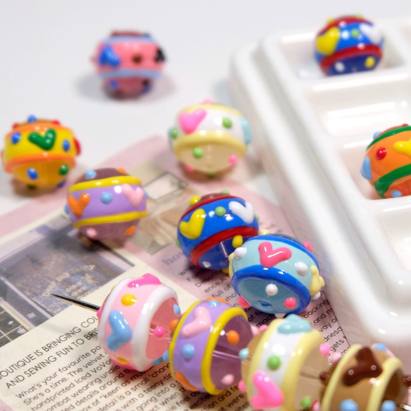 Hand-Painted Love Bead